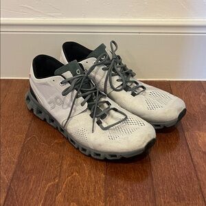 On Running Men's Cloud X Glacier and Olive